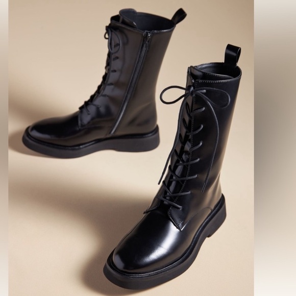 Anthropologie Pilcro Lace Up Stompy Boots - Picture 2 of 11